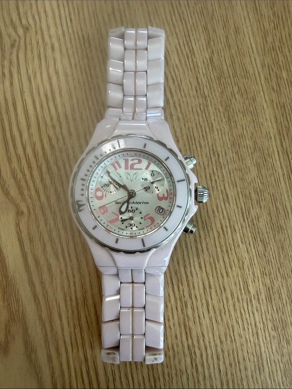 TechnoMarine Pink Ceramic Watch